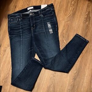 Lane Bryant Blue Skinny Jeans with Stretch and Tapered Leg